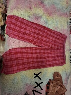 PINK Victoria's Secret Pink Red Plaid Lounge Pants